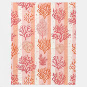 Koraalrif Dromen: Sinaasappel & Roze Patroon Fleec Fleece Deken (Voorkant)