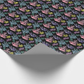 Koraalrif Elegantie: Waterverf Patroon Cadeaupapier (Hoek)