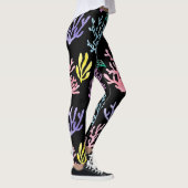 Koraalrif Elegantie: Waterverf Patroon Leggings (Rechts)