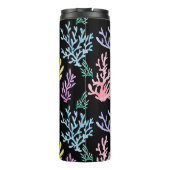 Koraalrif Elegantie: Waterverf Patroon Thermosbeker (Achterkant)