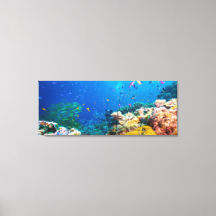 Koraalrif en tropische vis canvas afdruk
