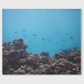 Koraalrif en tropische vis in de Stille Oceaan Cadeaupapier (Vlak)