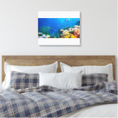 Koraalrif en tropische vissen canvas afdruk (Insitu (Slaapkamer))