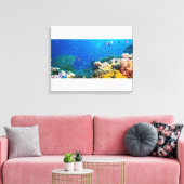 Koraalrif en tropische vissen canvas afdruk (Insitu (Woonkamer))