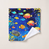 Koraalrif Fish Art Bad Handdoek (Wasdoekje)