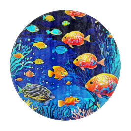 Koraalrif Fish Art Snijplank