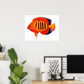 Koraalrif Flame Angelfish Poster (Thuiskantoor)