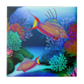 Koraalrif Flasher Wrasse Fish Tile Tegeltje (Voorkant)
