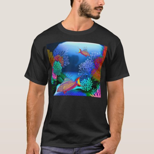Koraalrif flesje Wrasse Fish T-Shirt (Voorkant)
