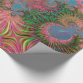 Koraalrif Fractale Abstracte Kunst Cadeaupapier (Hoek)