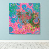 Koraalrif Fractale Abstracte Kunst Canvas Afdruk (Insitu (Houten vloer))