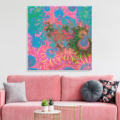 Koraalrif Fractale Abstracte Kunst Canvas Afdruk (Insitu (Woonkamer))