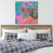 Koraalrif Fractale Abstracte Kunst Canvas Afdruk (Insitu (Slaapkamer))