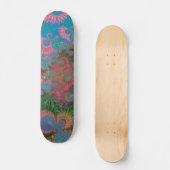 Koraalrif Fractale Abstracte Kunst Persoonlijk Skateboard (Voorkant)