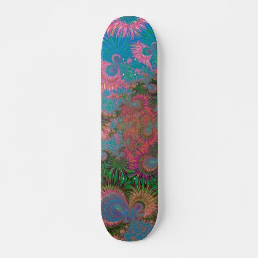 Koraalrif Fractale Abstracte Kunst Persoonlijk Skateboard (Voorkant)
