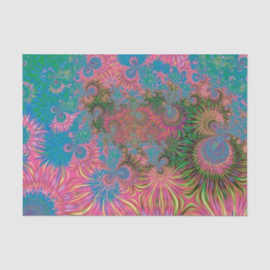 Koraalrif Fractale Abstracte Kunst Tissuepapier (Voorkant)