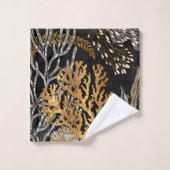 Koraalrif - Goud en Parel Symfonie Bad Handdoek (Wasdoekje)
