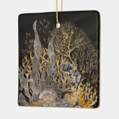 Koraalrif - Goud en Parel Symfonie Keramisch Ornament (Links)