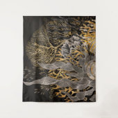 Koraalrif - Goud en Parel Symfonie Wandkleed (Voorkant)