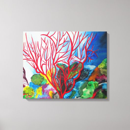 Koraalrif Great Barrier Reef oceart Canvas Afdruk (Voorkant)