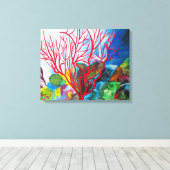 Koraalrif Great Barrier Reef oceart Canvas Afdruk (Insitu (Houten vloer))