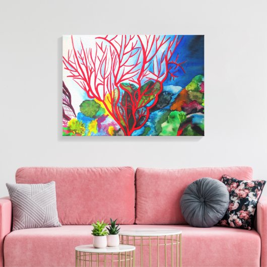 Koraalrif Great Barrier Reef oceart Canvas Afdruk (Insitu (Woonkamer))