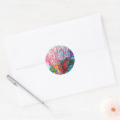 Koraalrif Great Barrier Reef oceart Ronde Sticker (Envelop)