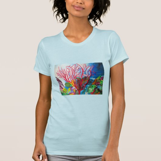 Koraalrif Great Barrier Reef oceart T-shirt (Voorkant)