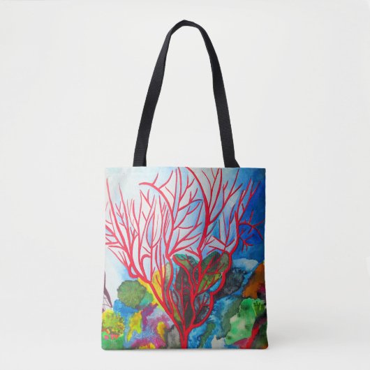 Koraalrif Great Barrier Reef oceart Tote Bag (Voorkant)