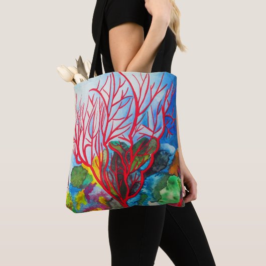 Koraalrif Great Barrier Reef oceart Tote Bag (Dichtbij)