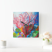 Koraalrif Great Barrier Reef oceart Vierkante Klok (Huis)