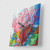 Koraalrif Great Barrier Reef oceart Vierkante Klok (Hoek)