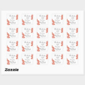 Koraalrif Handgetekend Tropisch Strand Vierkante Sticker (Vel)
