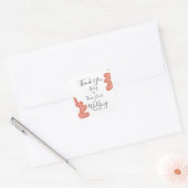 Koraalrif Handgetekend Tropisch Strand Vierkante Sticker (Envelop)