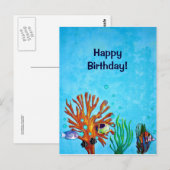Koraalrif - Happy Birthday! Briefkaart (Voorkant / Achterkant)