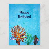 Koraalrif - Happy Birthday! Briefkaart (Voorkant)