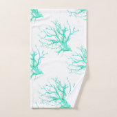 Koraalrif in blauw bad handdoek (Handdoek)