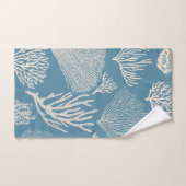 Koraalrif in blauw bad handdoek (Handdoek)