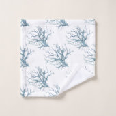 Koraalrif in donkerblauw bad handdoek (Wasdoekje)