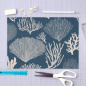 Koraalrif in marinesblauw tissuepapier (Craft)