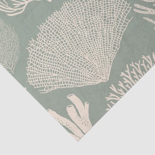 Koraalrif in zakdoekpapier tissuepapier (Detail)