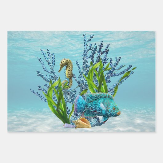 Koraalrif Inpakpapier Vel (Voorkant 2)