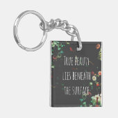 Koraalrif Inspirerend onder het oppervlak Sleutelhanger (Voorkant Links)