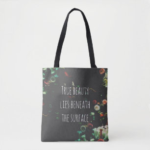 Koraalrif Inspirerend onder het oppervlak Tote Bag