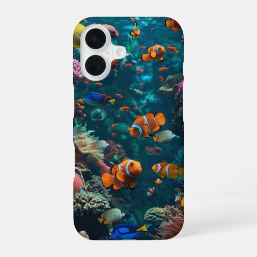 Koraalrif iPhone 16 Hoesje (Achterkant)