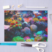 Koraalrif, kleurrijk zeeweefselpapier tissuepapier (Craft)