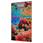 Koraalrif kleurrijke oceaan onder water klembord (Links)