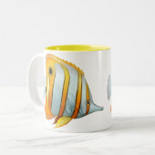 Koraalrif koperband Butterfly Fish Mok (Voorkant links)