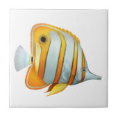 Koraalrif koperband Butterfly Fish Tile Tegeltje (Voorkant)