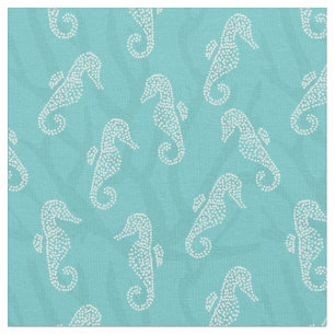 Koraalrif kustvaart Aqua Blue Stof